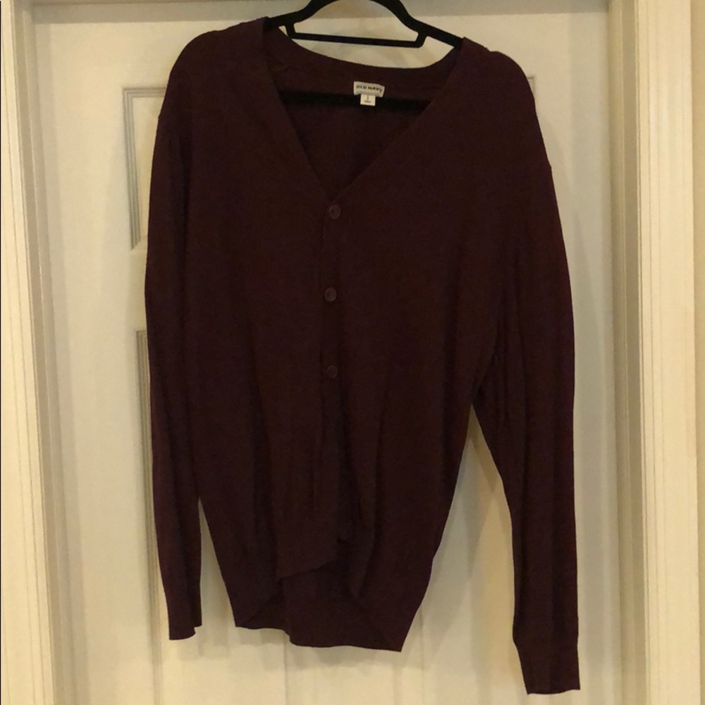 Old navy maroon Cardigan